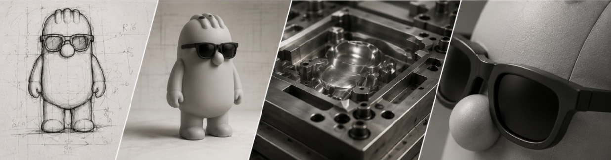 Do esboço ao produto final: sketch, protótipo, molde de injeção e produto acabado